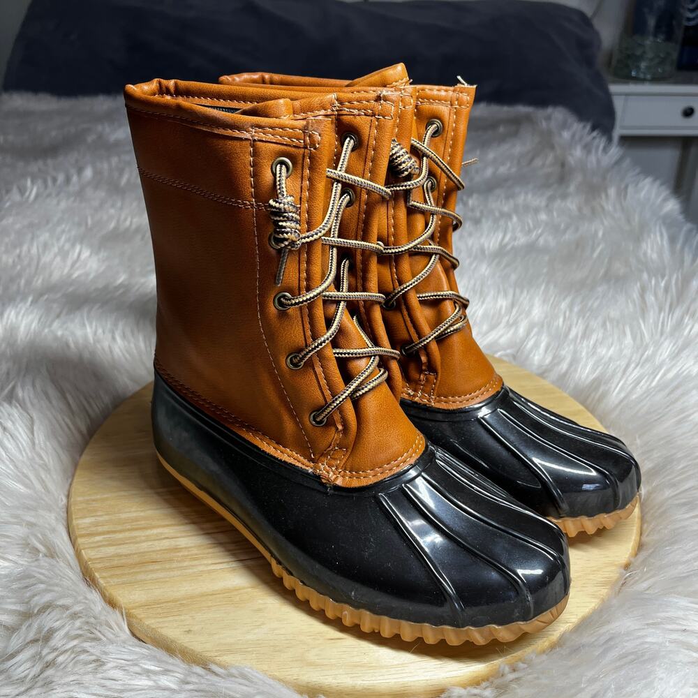 Sporto Lace-Up Duck Boots Womens Sz 6.5 "The Original Duck Boot" Arianna Style